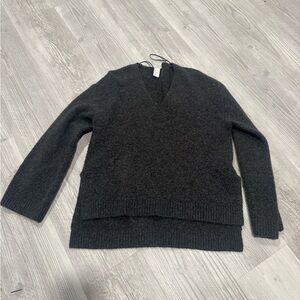 Charcoal V-Neck Sweater